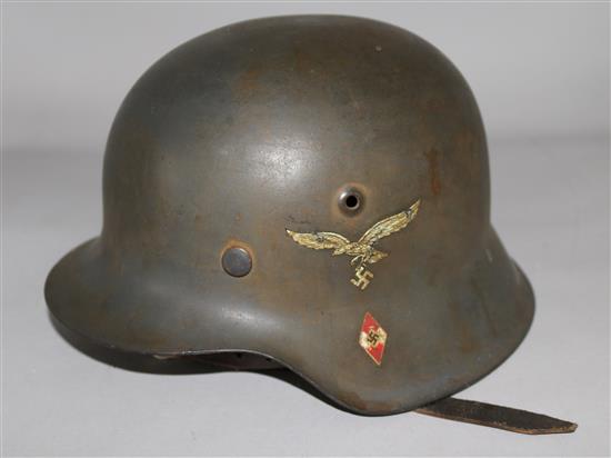 A World War 2 Luftwaffe Hitler Youth Flak helmet